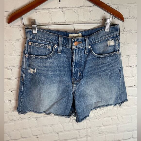 Madewell Relaxed Mid-Length Denim Shorts Size 26 - Picture 1 of 7